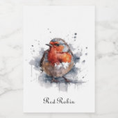 Étiquette Pour Bocaux Serene Robin, personnalisée (Étiquettes simples)