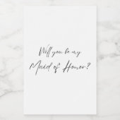 Étiquette Pour Bocaux Serez-vous ma servante d'honneur ? Proposition MOH (Étiquettes simples)