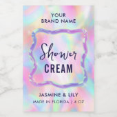 Étiquette Pour Bocaux Shampooing Neon Holographic Soap Waterproof Étique (Étiquettes simples)