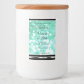 Étiquette Pour Bocaux Shimmery Turquoise Parties scintillant Produit Éti (Devant)