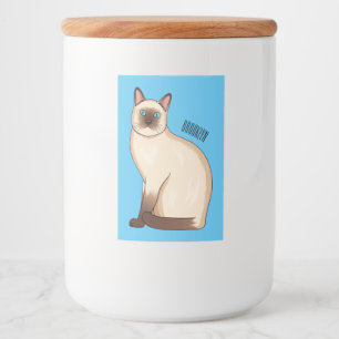 Étiquette Pour Bocaux Siamese cat cartoon