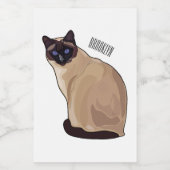Étiquette Pour Bocaux Siamese cat cartoon (Étiquettes simples)