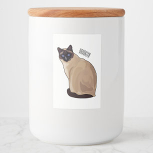 Étiquette Pour Bocaux Siamese cat cartoon