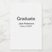 Étiquette Pour Bocaux simple diplôme minimal ajouter nom classe moderne (Étiquettes simples)