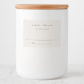 Étiquette Pour Bocaux Simple Dusky Egg Ivory White Minimal Place Card (Devant)