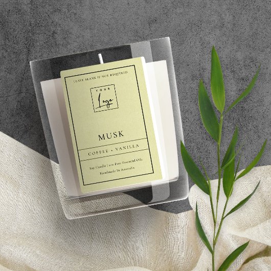 ÉTIQUETTE POUR BOCAUX SIMPLE ÉLÉGANTE BOUGIE DE FRONTIÈRE DE LOGO MODERN