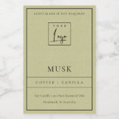 ÉTIQUETTE POUR BOCAUX SIMPLE ÉLÉGANTE BOUGIE DE FRONTIÈRE DE LOGO MODERN (Étiquettes simples)