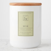 ÉTIQUETTE POUR BOCAUX SIMPLE ÉLÉGANTE BOUGIE DE FRONTIÈRE DE LOGO MODERN (Devant)