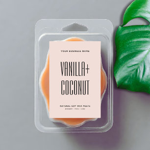 Étiquette Pour Bocaux Simple minimaliste rose vif cire de soja fond étiq