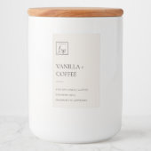 ÉTIQUETTE POUR BOCAUX SIMPLE OEUF DUSKY IVORY BLANC MINIMUM BOUGIE LOGO (Devant)