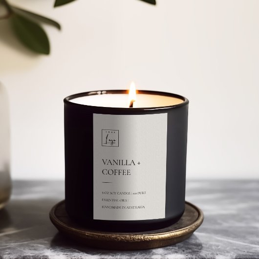 ÉTIQUETTE POUR BOCAUX SIMPLE OEUF DUSKY IVORY BLANC MINIMUM BOUGIE LOGO