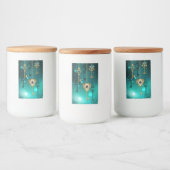 Étiquette Pour Bocaux Skeleton Keys on Green Background (Bouteilles)