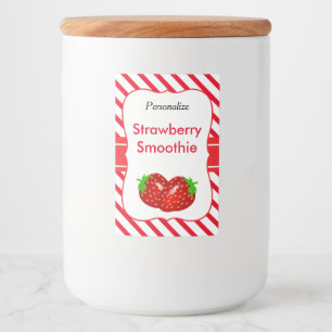 Étiquette Pour Bocaux Smoothie de fraise