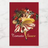 ÉTIQUETTE POUR BOCAUX SPAGHETTI FÊTE DANSE, SAUCE DE TOMATE DE CUISINE I (Étiquettes simples)