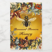 ÉTIQUETTE POUR BOCAUX SPRING FLOWERS HONEY BEE / BEEKEEPER BEEKEEPING (Étiquettes simples)