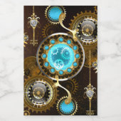 Étiquette Pour Bocaux Steampunk Rusty Background (Étiquettes simples)