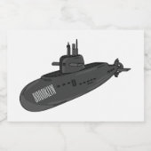 Étiquette Pour Bocaux Submarine cartoon illustration (Étiquettes simples)