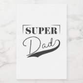 Étiquette Pour Bocaux Super papa (Étiquettes simples)