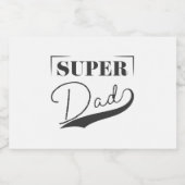 Étiquette Pour Bocaux Super papa (Étiquettes simples)