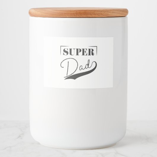 Étiquette Pour Bocaux Super papa (Devant)