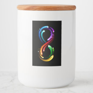 Étiquette Pour Bocaux Symbole de l'infini des comètes arc-en-ciel