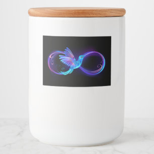 Étiquette Pour Bocaux Symbole de Neon Infinity par Glowing Hummingbird