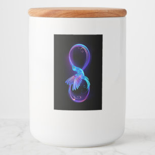 Étiquette Pour Bocaux Symbole de Neon Infinity par Glowing Hummingbird