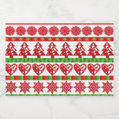 Étiquette Pour Bocaux Symboles de Noël (Étiquettes simples)