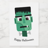 Étiquette Pour Bocaux Tête de monstre de Frankenstein (Étiquettes simples)