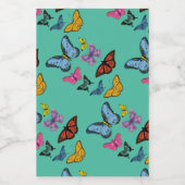 Étiquette Pour Bocaux Texture motif papillon (Étiquettes simples)