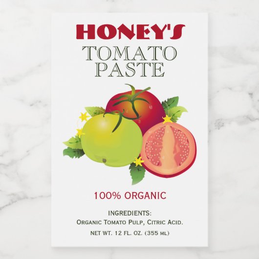 Étiquette Pour Bocaux Tomates Fruit Légumes Canning (Étiquettes simples)