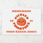 Étiquette Pour Bocaux Tomates marinées maison (Étiquettes simples)