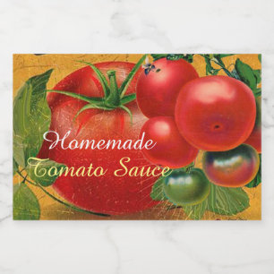 ÉTIQUETTE POUR BOCAUX TOMATOES CHATOUILLERS CANNINGS SAUCE TOMATO