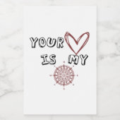 Étiquette Pour Bocaux Ton coeur est mon boussole (Étiquettes simples)