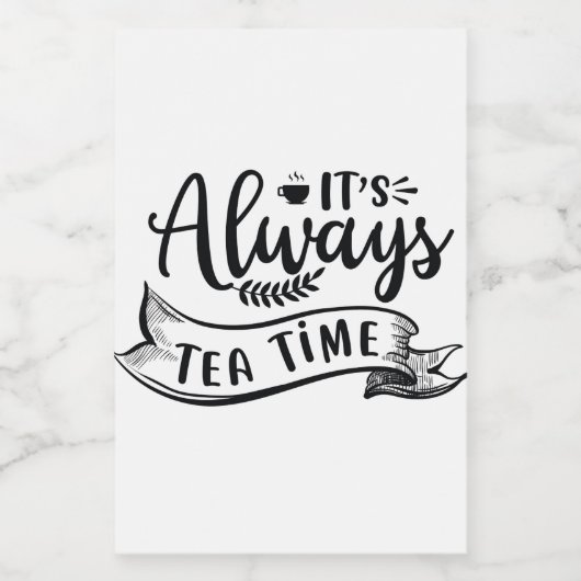 Étiquette Pour Bocaux Toujours Tea time (Étiquettes simples)