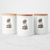 Étiquette Pour Bocaux Tourne-disque dessin animé (Bouteilles)