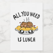 Étiquette Pour Bocaux Tout ce dont tu as besoin, c'est de déjeuner (Étiquettes simples)