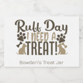 Étiquette Pour Bocaux Traiter le chien Jar (Étiquettes simples)