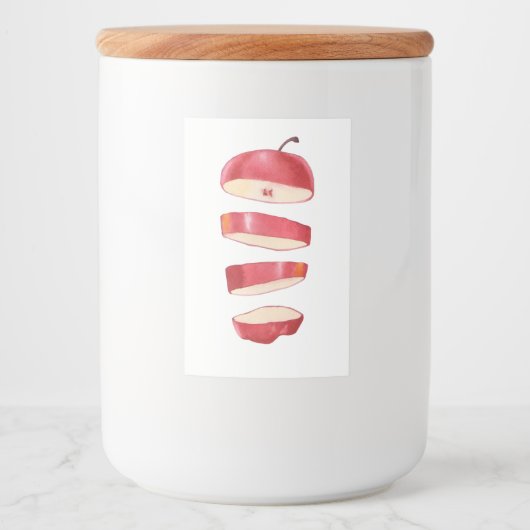 Étiquette Pour Bocaux Tranches de pommes (Devant)
