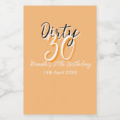 Étiquette Pour Bocaux Triste trente orange blanc simple rétro annonce d' (Étiquettes simples)