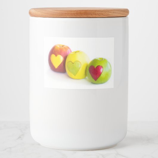 Étiquette Pour Bocaux Trois pommes (Devant)