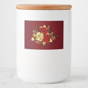 Étiquette Pour Bocaux Trois Roses de bijoux