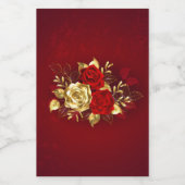 Étiquette Pour Bocaux Trois Roses de bijoux (Étiquettes simples)