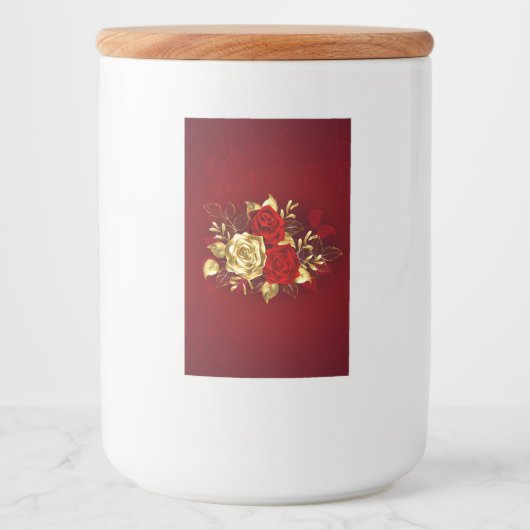 Étiquette Pour Bocaux Trois Roses de bijoux (Devant)