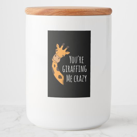 Étiquette Pour Bocaux Tu me girafes fou (Devant)
