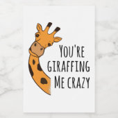 Étiquette Pour Bocaux Tu me girafes fou (Étiquettes simples)