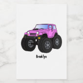 Étiquette Pour Bocaux Un Pink Monster Cartoon (Étiquettes simples)