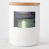 Étiquette Pour Bocaux Une Pleine lune Reflétant L'Art Nautique Egéen (Devant)