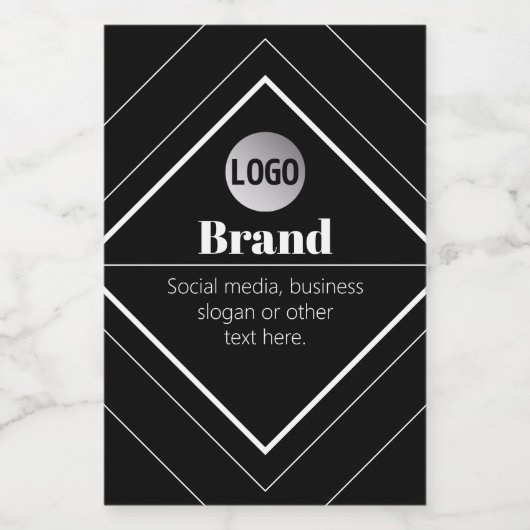 Étiquette Pour Bocaux Upload Your Logo & Customizable Text Design (Étiquettes simples)