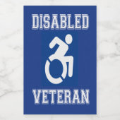 Étiquette Pour Bocaux Vétérinaire handicapé (Étiquettes simples)